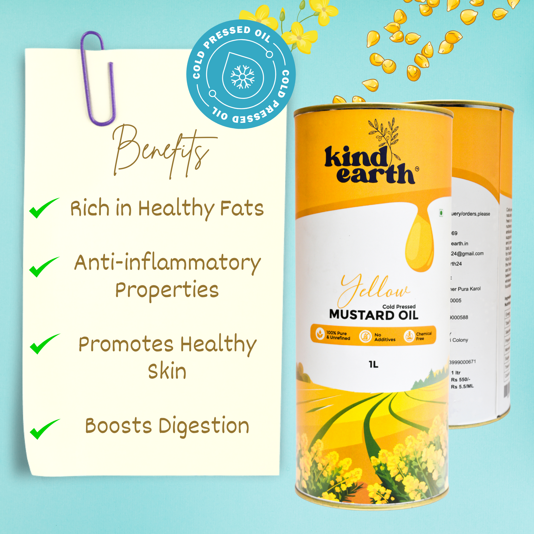 Cold Pressed- Mustard Oil (950ml)