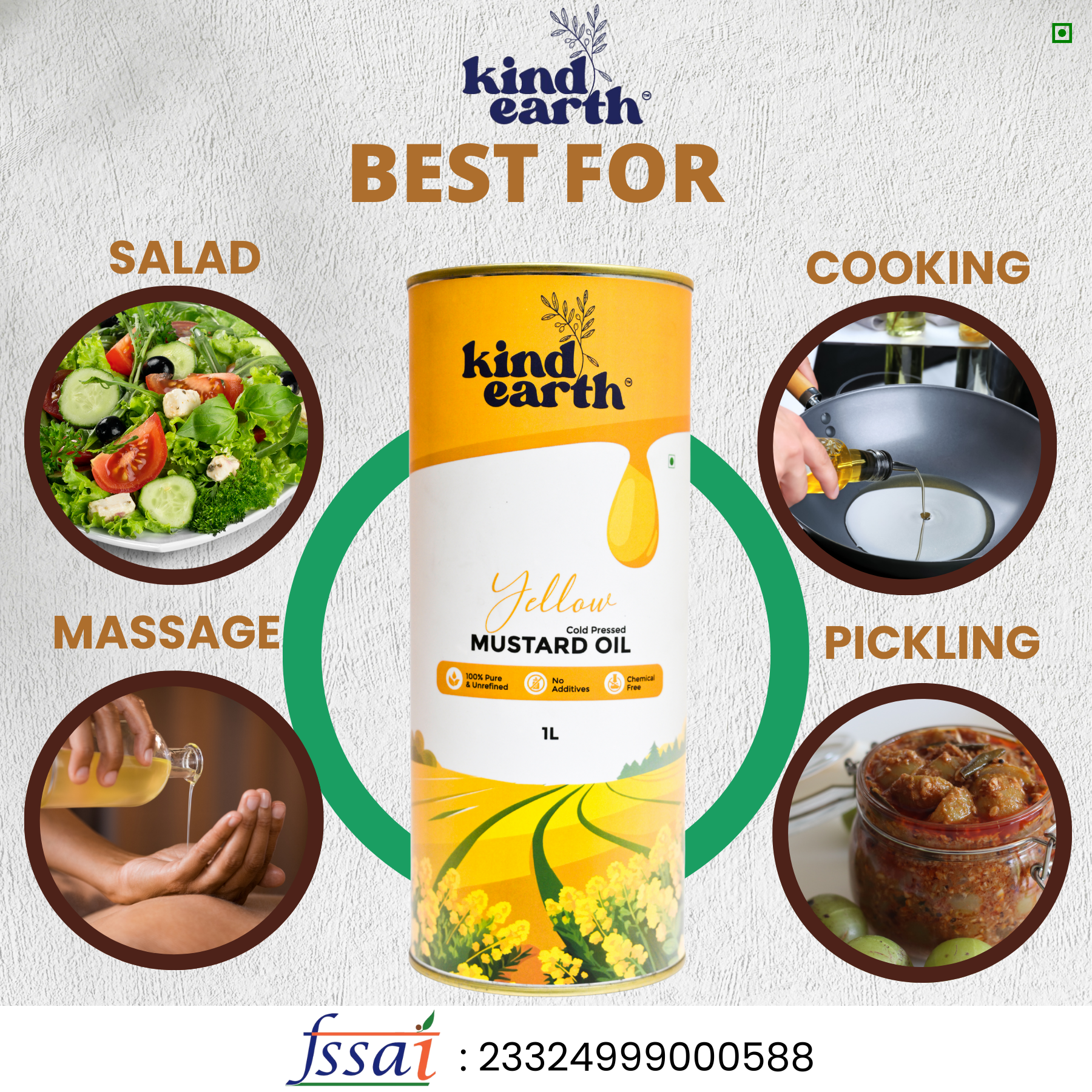 Cold Pressed- Mustard Oil (950ml)